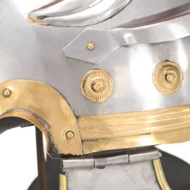 Coif soldat roman antic, joc de rol, argintiu, oțel, 6 image