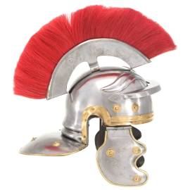 Coif soldat roman antic, joc de rol, argintiu, oțel, 3 image
