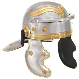 Coif soldat roman aspect antic, jocuri roluri, argintiu, oțel