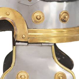 Coif soldat roman aspect antic, jocuri roluri, argintiu, oțel, 6 image