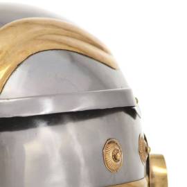 Coif soldat roman aspect antic, jocuri roluri, argintiu, oțel, 5 image