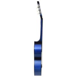 Chitară clasică începători, albastru, 4/4 39", lemn de tei, 3 image
