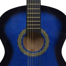 Chitară clasică începători, albastru, 4/4 39", lemn de tei, 5 image