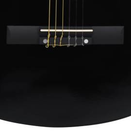 Chitară clasică începători, negru, 4/4 39", lemn de tei, 6 image