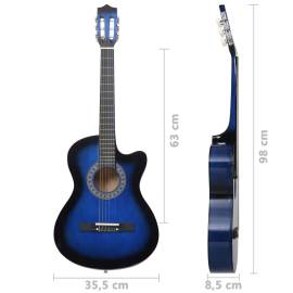 Chitară acustică occidentală, cu 6 corzi, 38", albastru ombre, 7 image