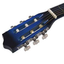 Chitară acustică occidentală cu egalizator, cu 6 corzi albastru, 4 image