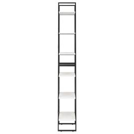 Raft de depozitare, alb, 60x30x210 cm, lemn masiv de pin, 8 image