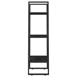 Raft de depozitare, negru, 60x30x105 cm, lemn masiv de pin, 7 image