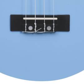 Set de ukulele soprano, pentru copii, cu husă, bleu, 23", 10 image
