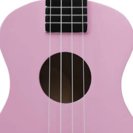 Set de ukulele soprano, pentru copii, cu husă, roz, 23", 10 image