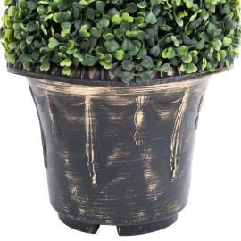 Plantă artificială de cimișir cu ghiveci, verde, 100cm, spirală, 4 image