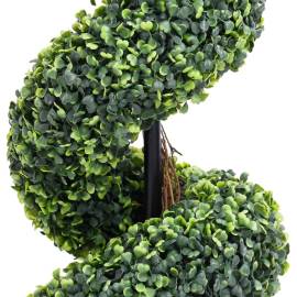 Plantă artificială de cimișir cu ghiveci, verde, 89 cm, spirală, 3 image