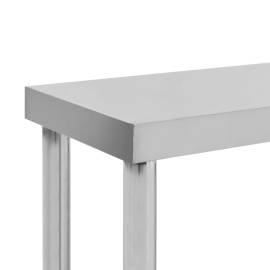 Raft masă de lucru cu 2 niveluri, 120x30x65 cm, oțel inoxidabil, 5 image