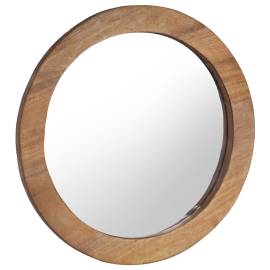 Oglindă de perete, 60 cm, tec, rotund, 2 image