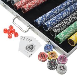 Set de poker cu 1000 de jetoane cu laser din aluminiu, 3 image