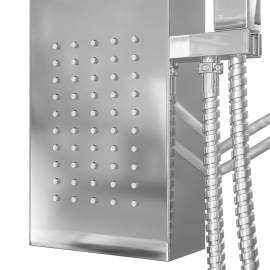 Sistem panou de duș, pătrat, oțel inoxidabil, 8 image
