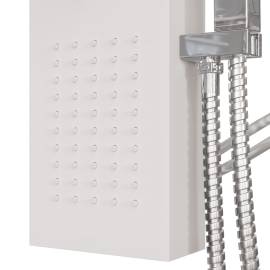 Sistem panou de duș din aluminiu, alb, 8 image