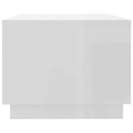 Măsuță de cafea, alb extralucios, 102x55x43 cm, pal, 6 image