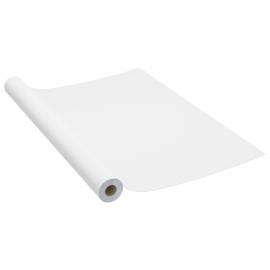Folie de mobilier autoadezivă, alb, 500 x 90 cm, pvc, 2 image