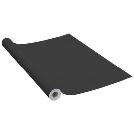 Folie de mobilier autoadezivă, negru, 500 x 90 cm, pvc, 2 image