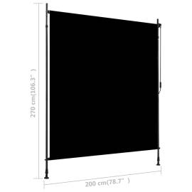 Jaluzea tip rulou de exterior, antracit, 200 x 270 cm, 7 image