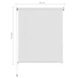 Jaluzea tip rulou de exterior, alb, 60x140 cm, hdpe, 6 image