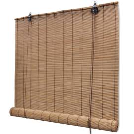 Jaluzele din bambus tip rulou, 2 buc., maro, 100x160 cm, 3 image