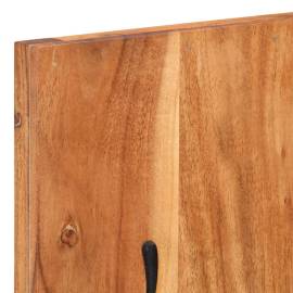 Cuier de haine de perete 2 buc. 36x3x110 cm lemn masiv acacia, 5 image