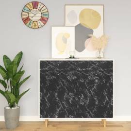 Folie de mobilier autoadezivă, negru piatră, 500x90 cm, pvc