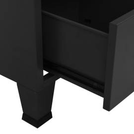 Șifonier industrial, negru, 90x50x180 cm, metal, 8 image