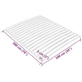 Bază de pat cu șipci, 17 șipci, 100x200 cm, 8 image