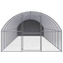 Coteț de găini pentru exterior, 3x12x2 m, oțel zincat, 2 image
