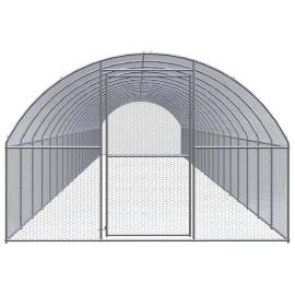 Coteț de găini pentru exterior, 3x20x2 m, oțel zincat, 2 image