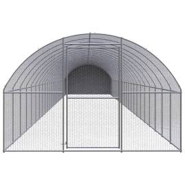 Coteț de găini pentru exterior, 3x24x2 m, oțel zincat, 2 image