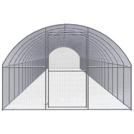 Coteț de găini pentru exterior, 3x24x2 m, oțel zincat, 2 image