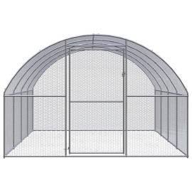 Coteț de găini pentru exterior, 3x4x2 m, oțel zincat, 2 image