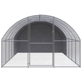 Coteț de găini pentru exterior, 3x6x2 m, oțel zincat, 2 image