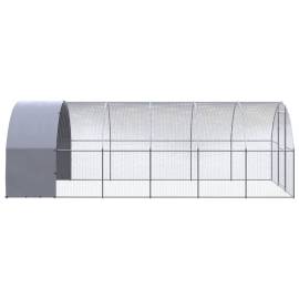 Coteț de găini pentru exterior, 3x6x2 m, oțel zincat, 3 image