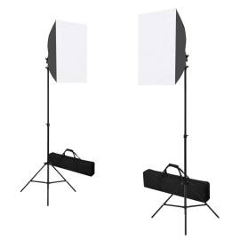 Kit studio foto cu lumini softbox, fundal și reflector, 2 image