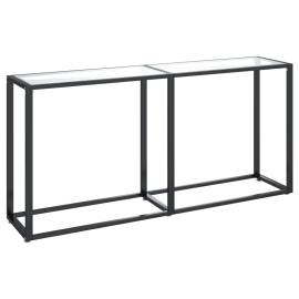 Masă consolă, transparent, 160x35x75,5 cm, sticlă securizată, 2 image
