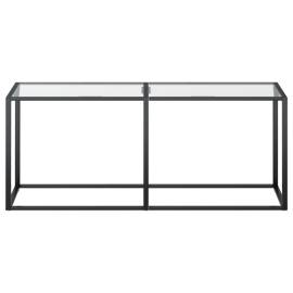 Masă consolă, transparent, 180x35x75,5 cm, sticlă securizată, 3 image