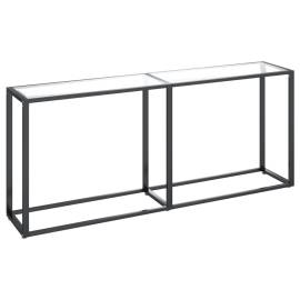 Masă consolă, transparent, 180x35x75,5 cm, sticlă securizată, 2 image
