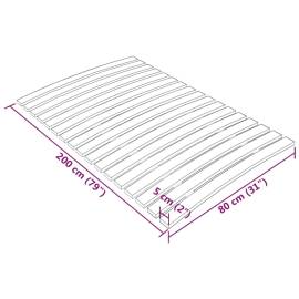 Bază de pat cu șipci, 17 șipci, 80x200 cm, 8 image