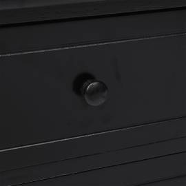 Comodă tv, negru, 108x30x40 cm, lemn masiv de paulownia, 5 image