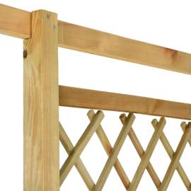 Pergolă colțar cu banchetă, 166x81x174 cm, lemn de pin tratat, 5 image
