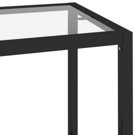 Masă consolă, transparent, 100x36x90 cm, sticlă securizată, 5 image