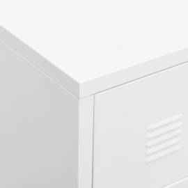 Dulap cu sertare industrial, alb, 78x40x93 cm, metal, 3 image
