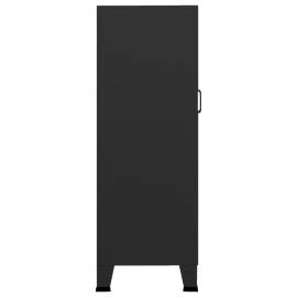 Dulap de depozitare industrial, negru, 70x40x115 cm, metal, 4 image