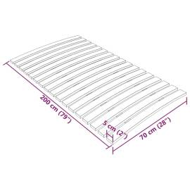 Bază de pat cu șipci, 17 șipci, 70x200 cm, 8 image