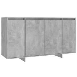 Servantă, gri beton, 135x41x75 cm, pal, 2 image